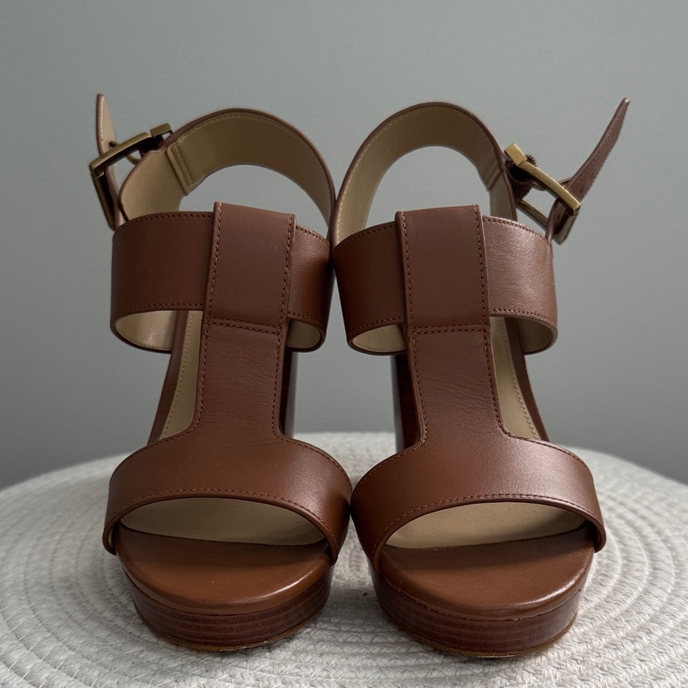 MICHAEL Michael Kors Brown Leather Sandals size 6.5M